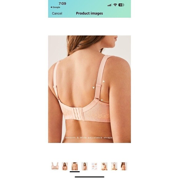 Deyllo Women’s Adjustable Strap Minimizer Full Coverage Bra Size 40H Pink Nude - Picture 9 of 16
